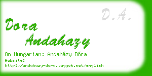 dora andahazy business card